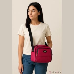 Jaguar Pink Carry On Travel Bag Adjustable Strap